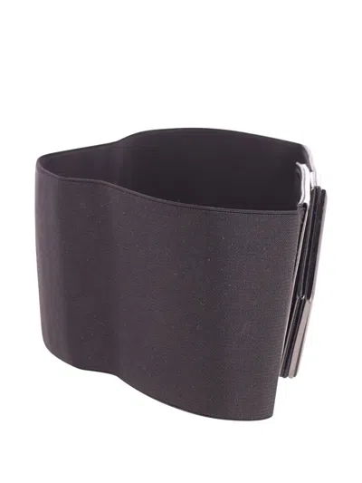 Pre-owned Gucci Holographic-buckle Belt In Black