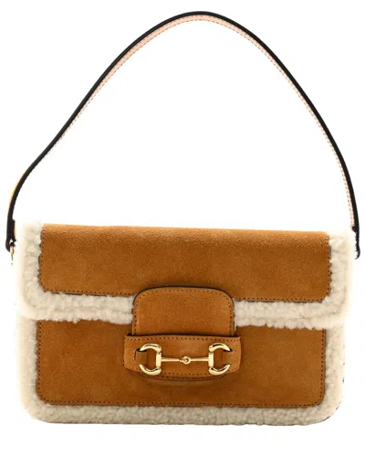 Gucci Honey Milk Beige Suede Horsebit Mini 1955 Shoulder Bag (authentic Pre-  Loved)