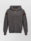 Gucci Hooded Cardigan Web Striped Detail
