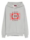 Gucci Hoodie With Dropped Shoulder And Kangaroo Pocket In Gray