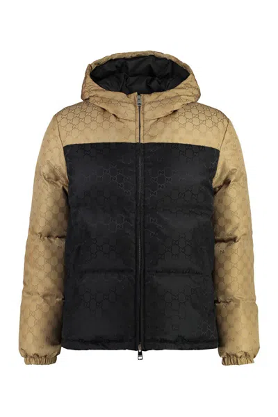 GUCCI GUCCI HOODED GG FABRIC DOWN JACKET