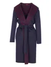 Gucci Hooded Gg-pattern Coat In Purple