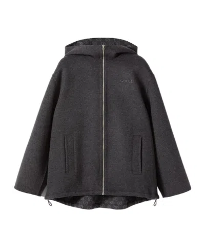 GUCCI GUCCI EMBROIDERED HOODED JACKET