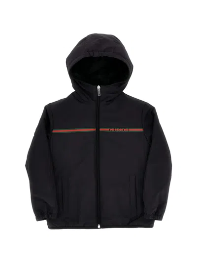 Gucci Kids' Hooded Jacket "junior" In Blue