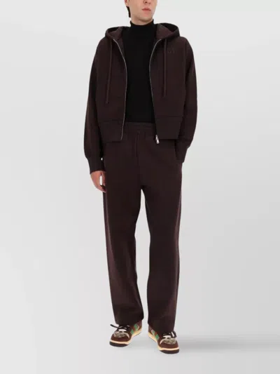 Gucci Hooded Knitwear Featuring Front Pockets In Brown