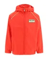 Gucci Hooded Logo-patch Jacket In Red