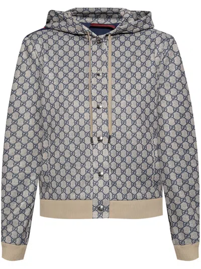 Gucci Kapuzenjacke Mit Monogramm In Brown