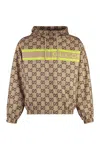 Gucci Hooded Nylon Jacket In Neutral