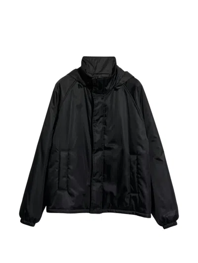 Gucci Hooded Raglan-sleeve Jacket In Black