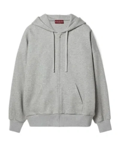 Gucci Hooded Sweater In Gray