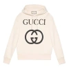 Gucci Hooded Sweatshirt With Interlocking G 'off-white' In Neutral
