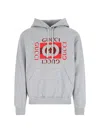 Gucci Hoodie With Dropped Shoulder And Kangaroo Pocket In Gray
