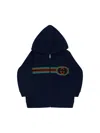 Gucci Hoodie For Boy In Prussian Blue