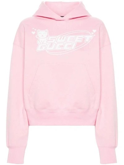 Gucci Hoodie In Pink