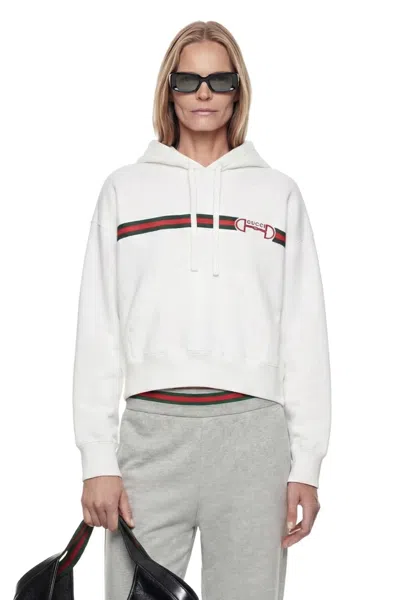 Gucci Hoodie Sweatshirt In White