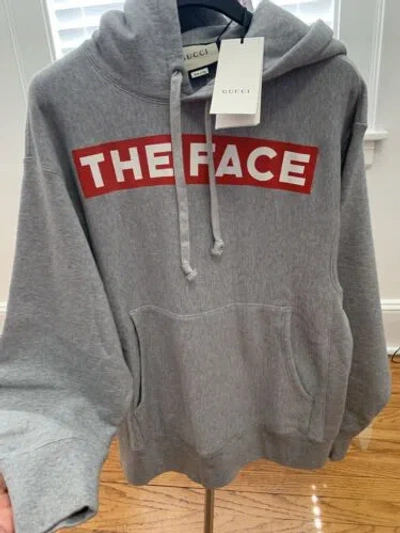 Pre-owned Gucci Hoodie The Face Xs In Gray