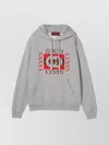 Gucci Hoodie With Dropped Shoulder And Kangaroo Pocket In Gray