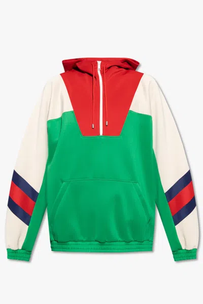 GUCCI GUCCI HOODIE WITH WEB STRIPE