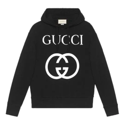 Gucci Hoodies Interlocking G 'black White'
