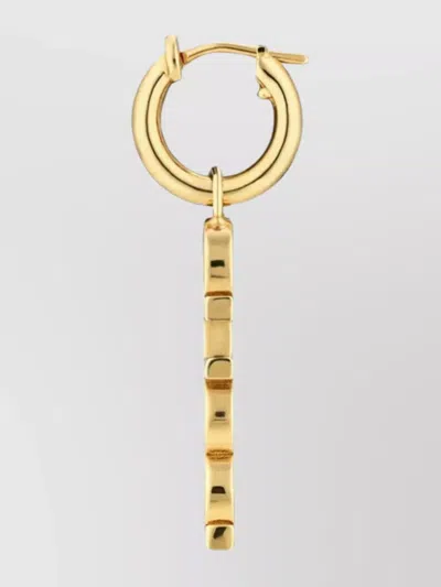 Gucci Hoop Earrings Featuring Drop Detail In Gold