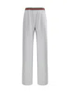 Gucci Horizontal Stripe Sweatpants In Grey Melange/mix