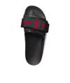 Gucci Horizontal Striped Bow Cold Drag In Black