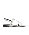 Gucci Horse Bit Buckle Flat Sandals In White