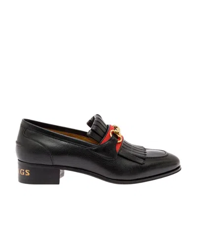 Gucci Horse Bit-detail Leather Loafers In Multicolor