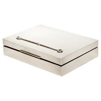 Pre-owned Gucci Horse Bit Silver Plate Box Satinwood Lined Signed  Made In Italy In Sand