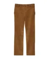 Gucci Horse Collar Button-down Trousers In Brown