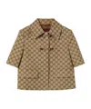Gucci Gg Canvas Jacket With Horsebit In Green