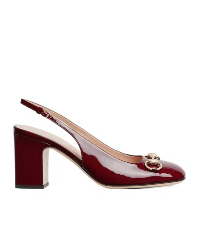 Gucci Horse-legged Slack-heeled Sandals In Nude