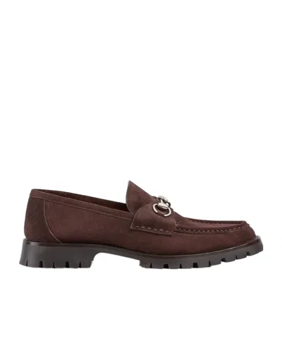Gucci Horse Title Buckle Loafer Shoes In Black