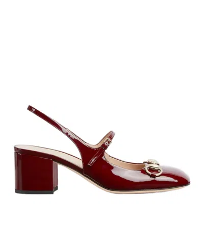 GUCCI GUCCI HORSEBIT DOUBLE STRAP SLINGBACK PUMPS