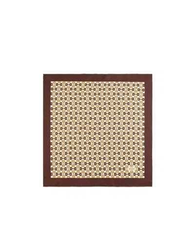 Gucci Horseback Buckle Silk Scarf In Nude