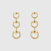 Gucci Horsebit 18k Drop Earrings In Yellow Gold