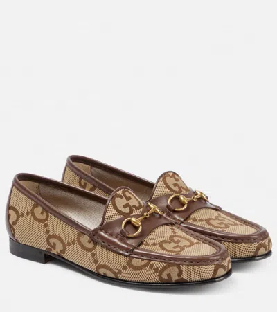 Gucci Horsebit 1953 Gg Canvas Loafers In Multicoloured