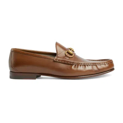 Gucci Horsebit Loafers Gold-tone Hardware In Brown