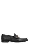 Gucci Men Leather Loafers In Black