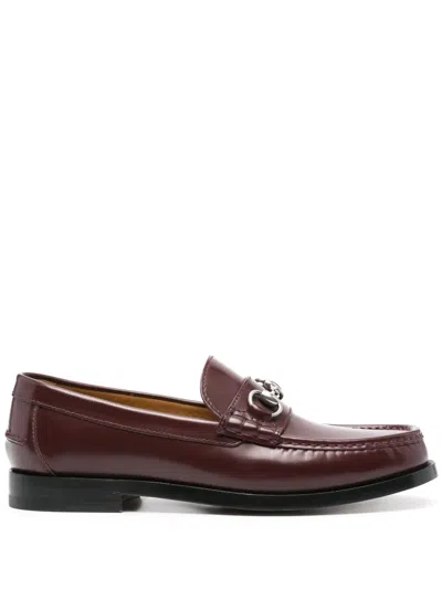 Gucci Horsebit 1953 Leather Loafers In 红色