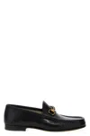Gucci Men Leather Loafers In Black