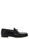 Gucci Dark Brown Leather Loafers In Black