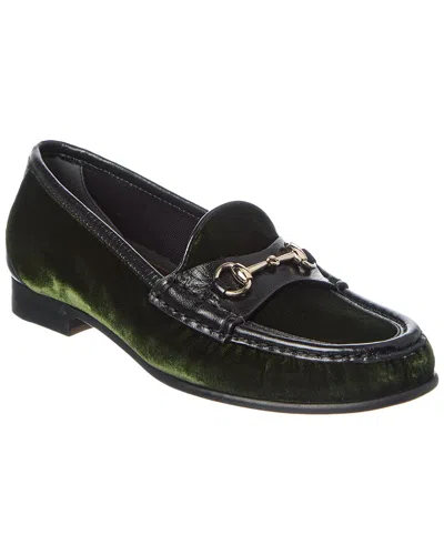 Gucci Horsebit 1953 Velvet & Leather Loafer In Green