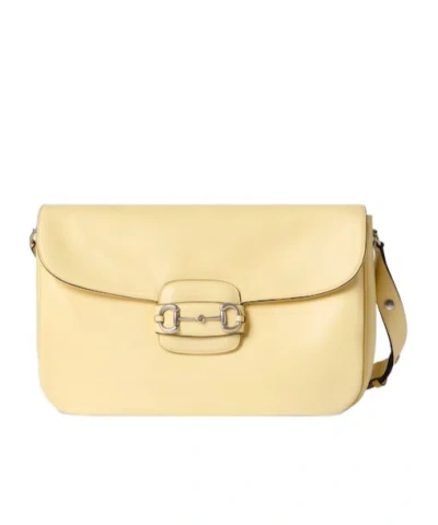 Gucci Horsebit 1955 Aura Large Crossbody Bag In Yellow