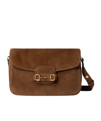 Gucci Horsebit 1955 Aura Medium Shoulder Bag In Brown