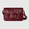 Gucci Horsebit 1955 Aura Small Shoulder Bag In Burgundy