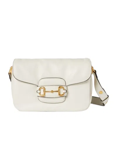 Gucci Horsebit 1955 Aura Small Shoulder Bag In White