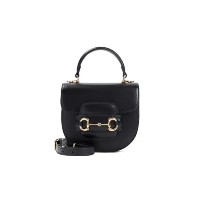 GUCCI GUCCI  HORSEBIT 1955 BLACK MINI HANDBAG