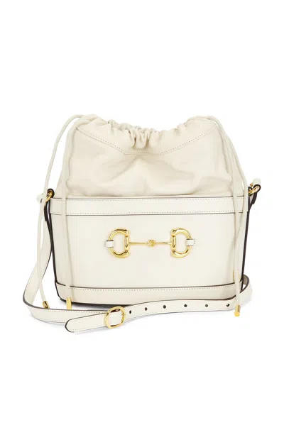 Pre-owned Gucci Horsebit 1955 Bucket Bag In White