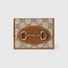 Gucci Horsebit 1955 Card Case Wallet In Brown